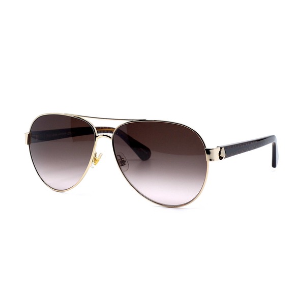 Kate Spade Accessories - NEW KATE SPADE GENEVA/S 09Q GOLD BROWN AVIATOR WOMEN'S SUNGLASSES